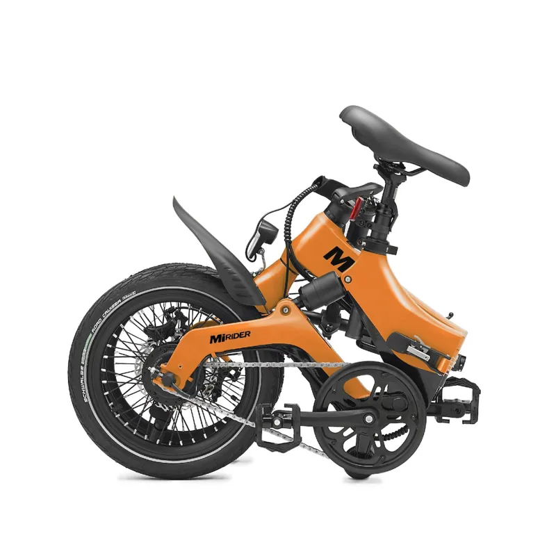 MiRider One Folding Electric Bike - Orange/Black-1